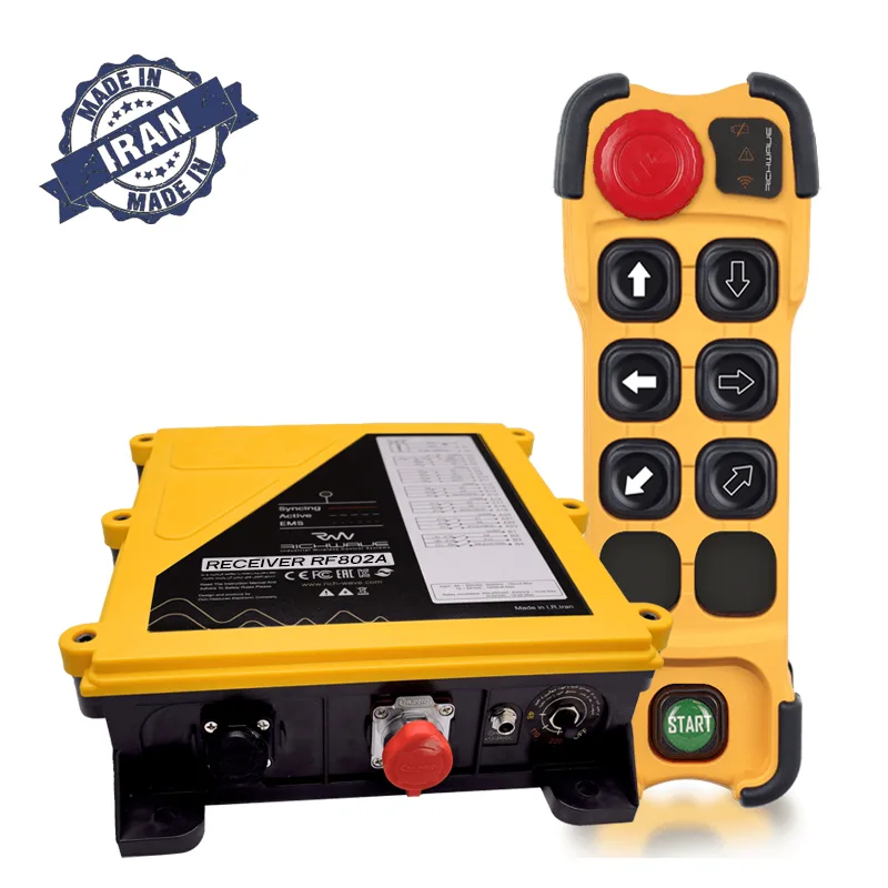 ریموت کنترل جرثقیل سقفی ریچ ویو مدل TF-RX/601A شش کلیده - تک سرعته - رله مستقل ( ست کامل )
